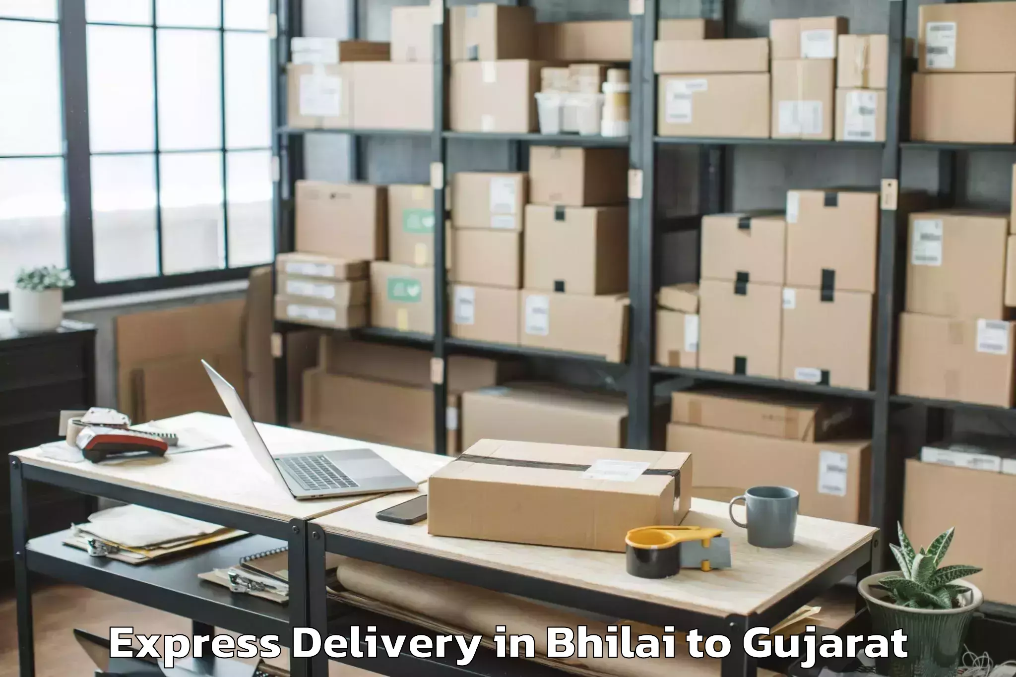 Book Your Bhilai to Halvad Express Delivery Today